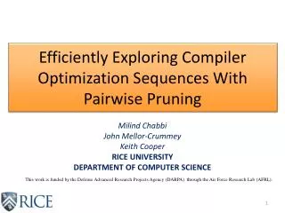 Efficiently Exploring Compiler Optimization Sequences With Pairwise Pruning