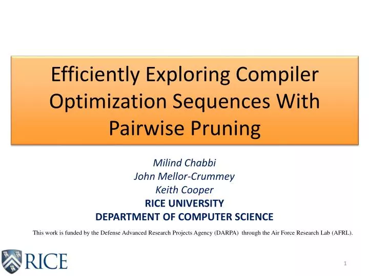 efficiently exploring compiler optimization sequences with pairwise pruning