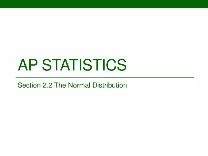 PPT - AP Statistics PowerPoint Presentation, Free Download - ID:3180375