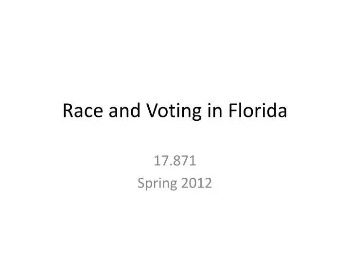 race and voting in florida