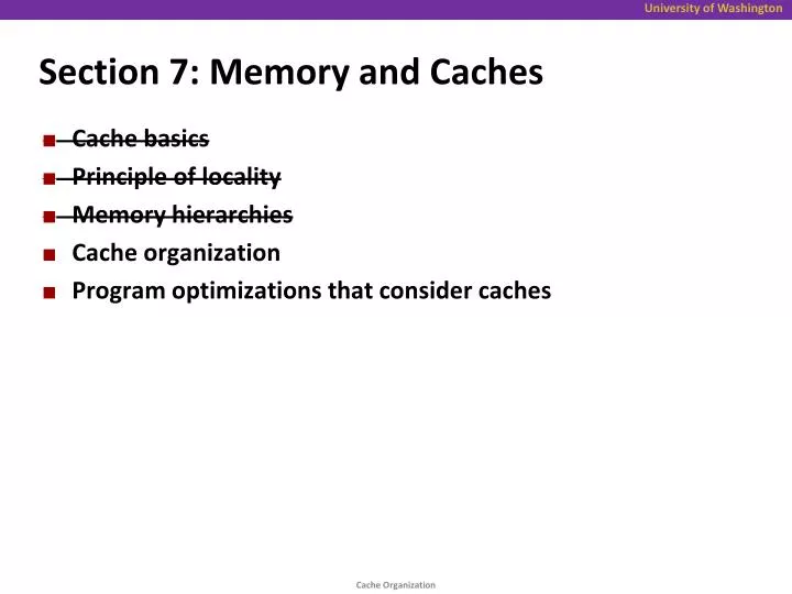 section 7 memory and caches