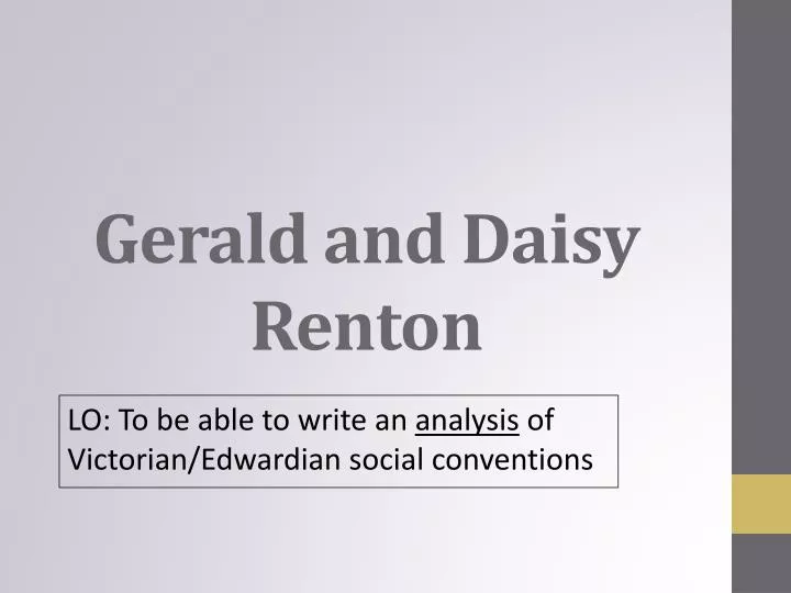 lo to be able to write an analysis of victorian edwardian social conventions