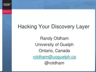 Hacking Your Discovery Layer