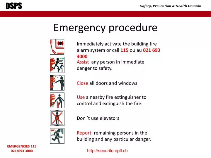 Ppt Emergency Procedure Powerpoint Presentation Free Download Id3180569 4238