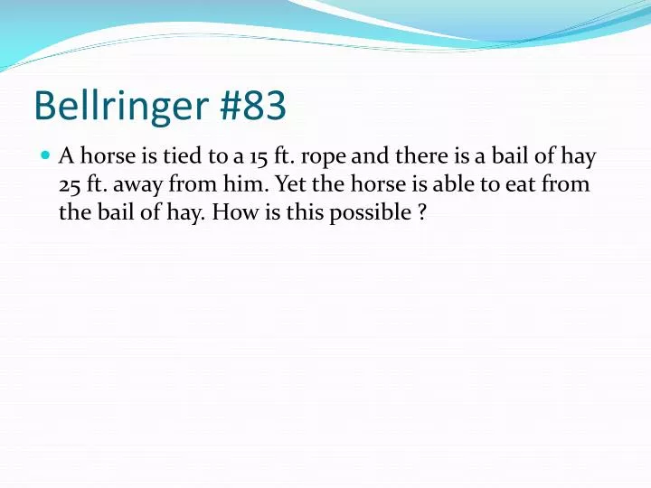 bellringer 83