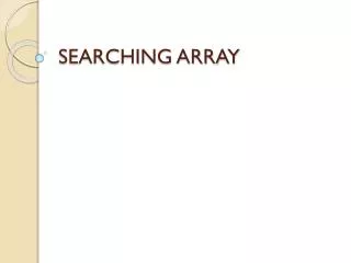 searching array