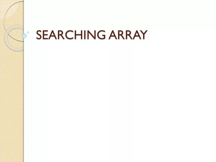 searching array