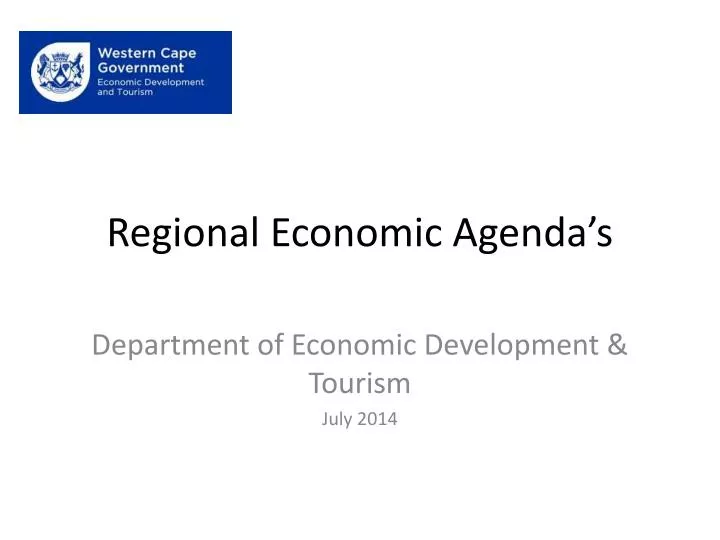 regional economic agenda s