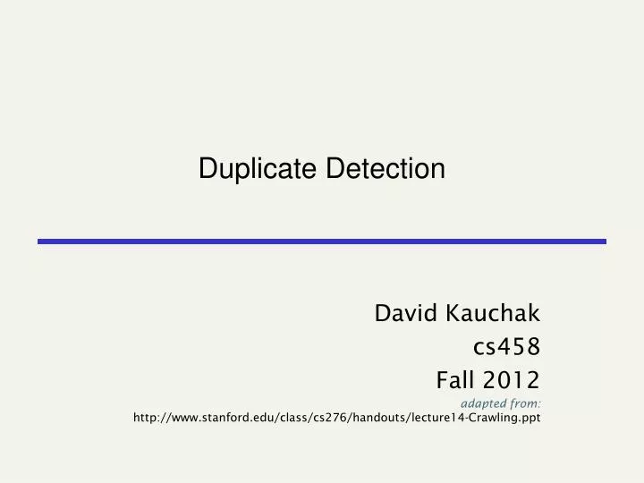 duplicat e detection