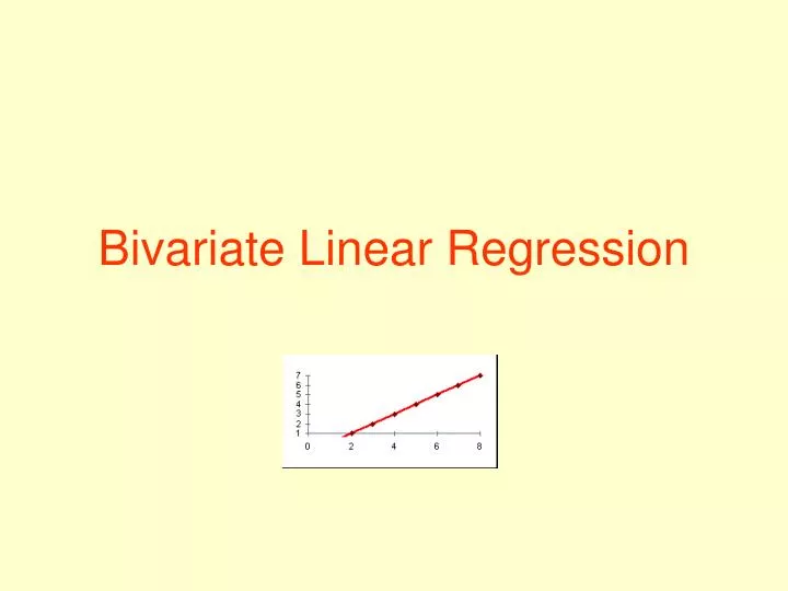 bivariate linear regression
