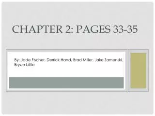 Chapter 2: Pages 33-35
