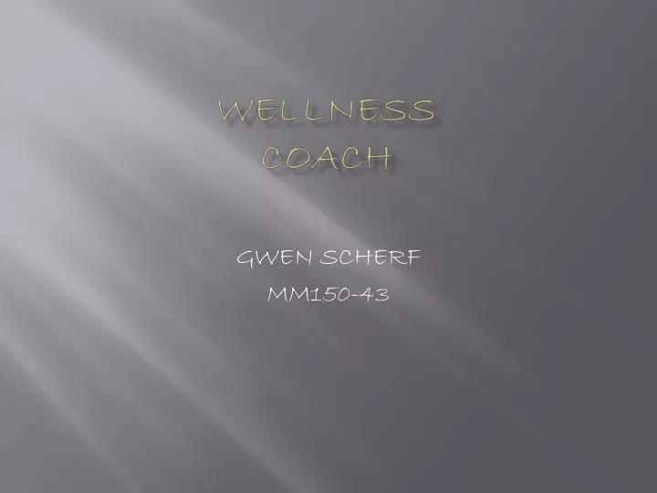 wellness coach