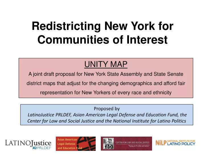 redistricting new york for communities of interest