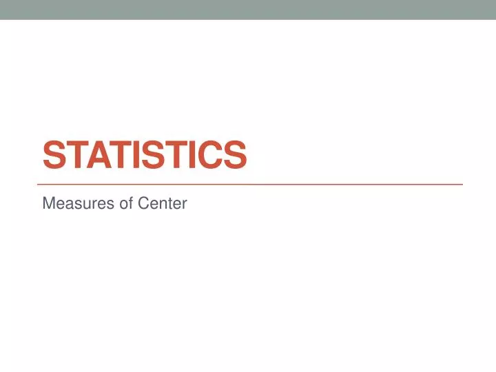 statistics