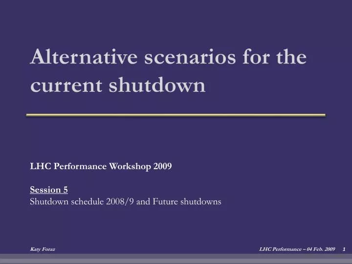alternative scenarios for the current shutdown