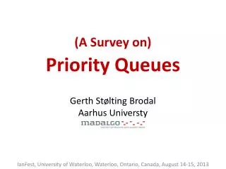 (A Survey on) Priority Queues