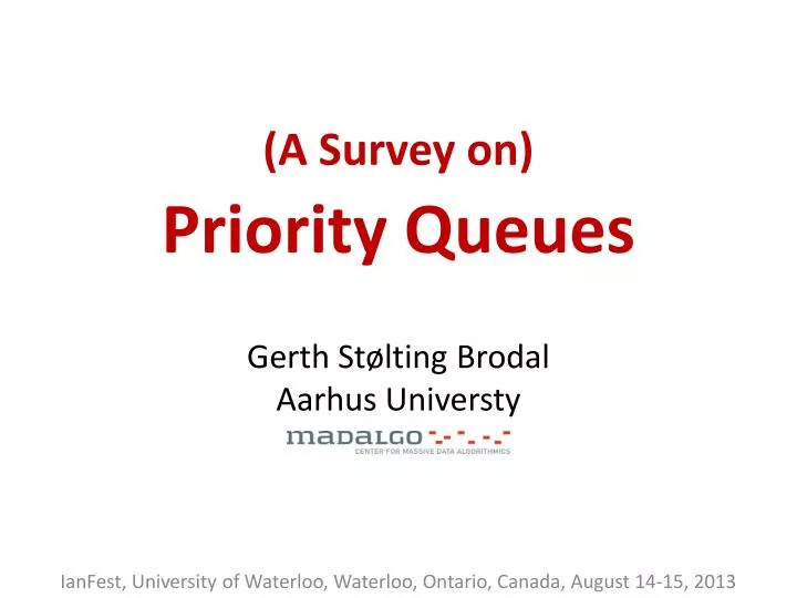 a survey on priority queues