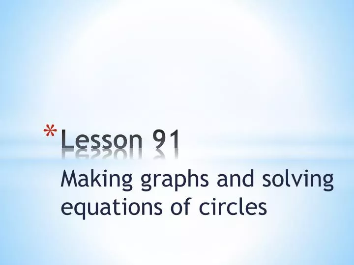 lesson 91