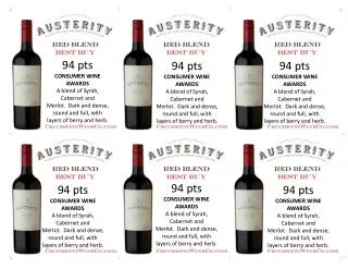 94 pts CONSUMER WINE AWARDS