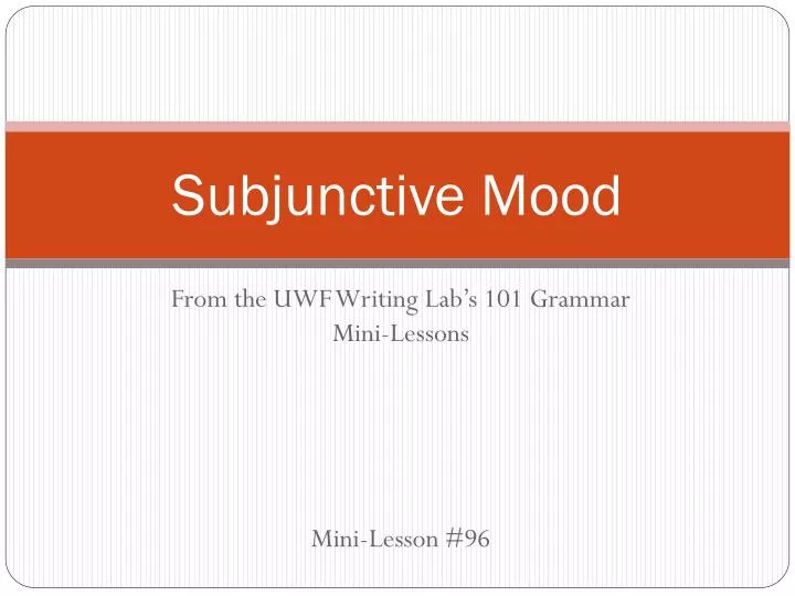 subjunctive mood
