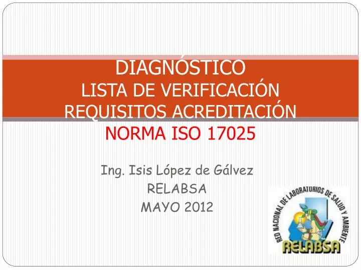 diagn stico lista de verificaci n requisitos acreditaci n norma iso 17025