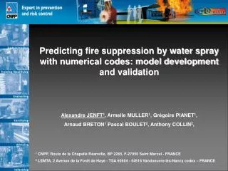 Predicting fire suppression by water spray with numerical codes: model development and validation
