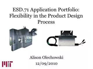 esd 71 application portfolio flexibility in the product design process