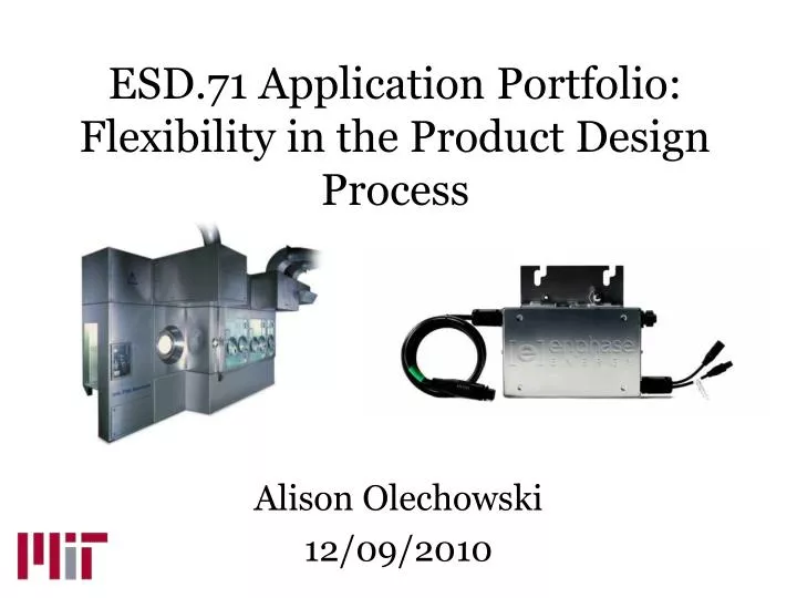 esd 71 application portfolio flexibility in the product design process