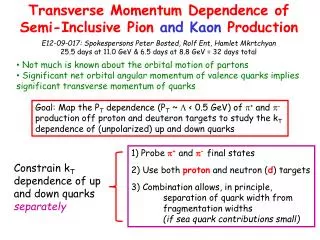 Transverse Momentum Dependence of Semi-Inclusive Pion and Kaon Production