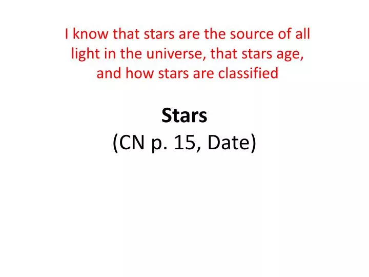 stars cn p 15 date
