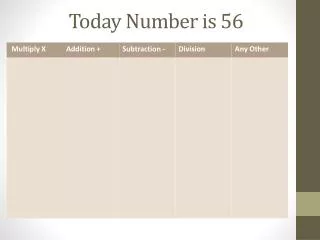 today number is 56