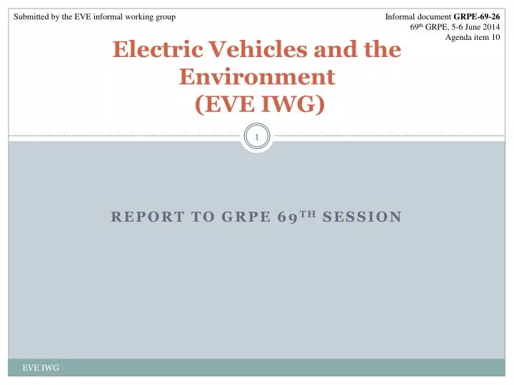 electric vehicles and the environment eve iwg