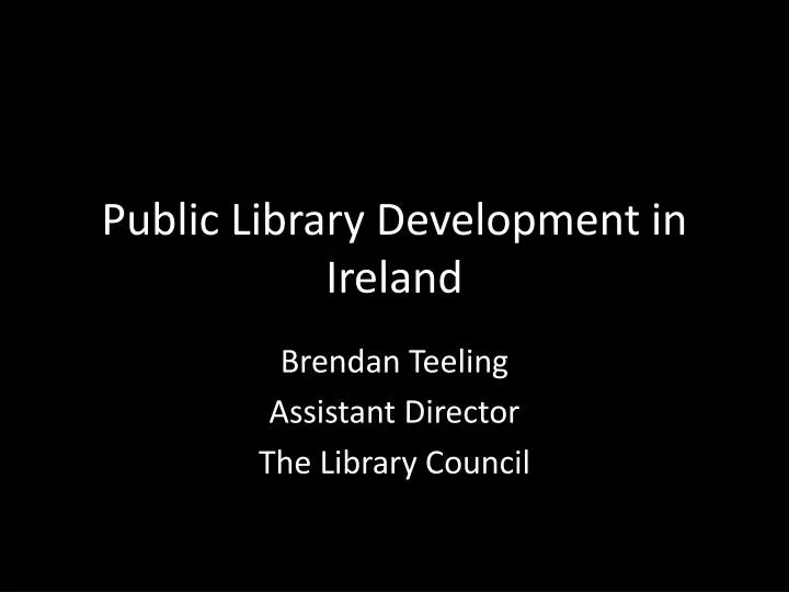 public library development in ireland