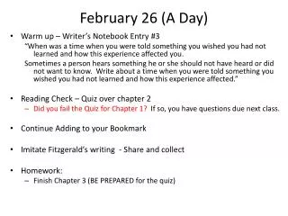 February 26 (A Day)