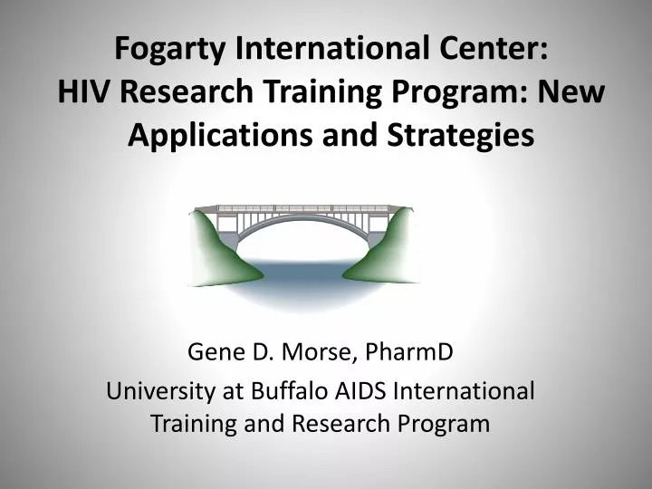 fogarty international center hiv research training program new applications and strategies