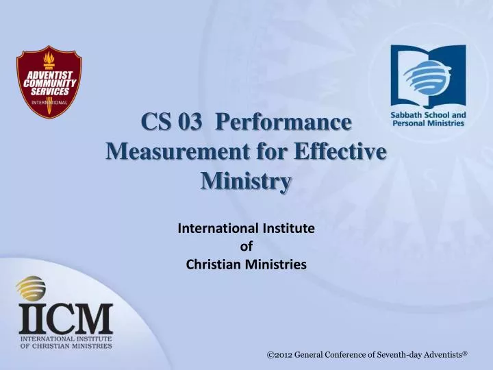 cs 03 performance measurement for effective ministry
