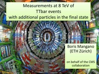 Measurements at 8 TeV of TTbar events with additional particles in the final state