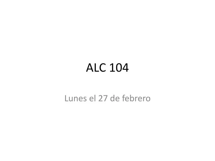 alc 104