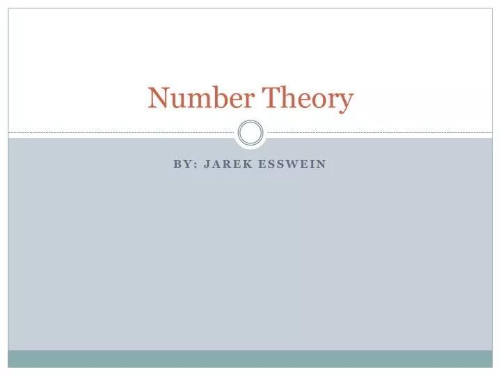 number theory
