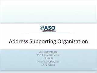 Address Supporting Organization