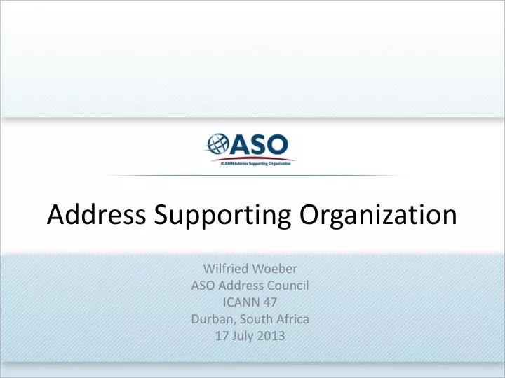 address supporting organization