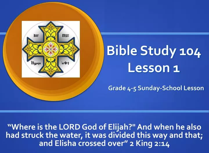 bible study 104 lesson 1