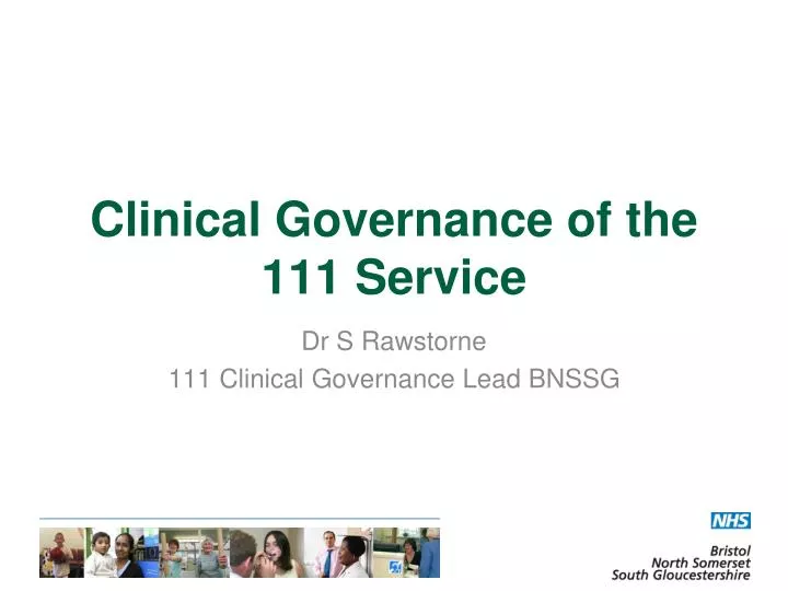 clinical governance of the 111 service