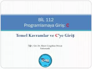 b l 112 programlamaya giri c