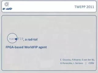 , a rad-tol FPGA-based WorldFIP agent