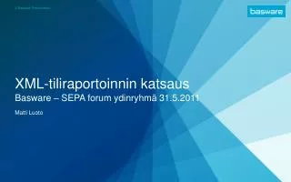 xml tiliraportoinnin katsaus