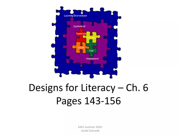 designs for literacy ch 6 pages 143 156