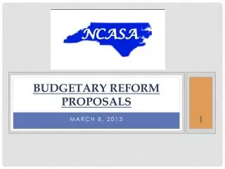 Budgetary REFORM proposals