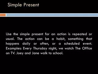 simple present
