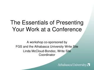 The Essentials of Presenting Your Work at a Conference